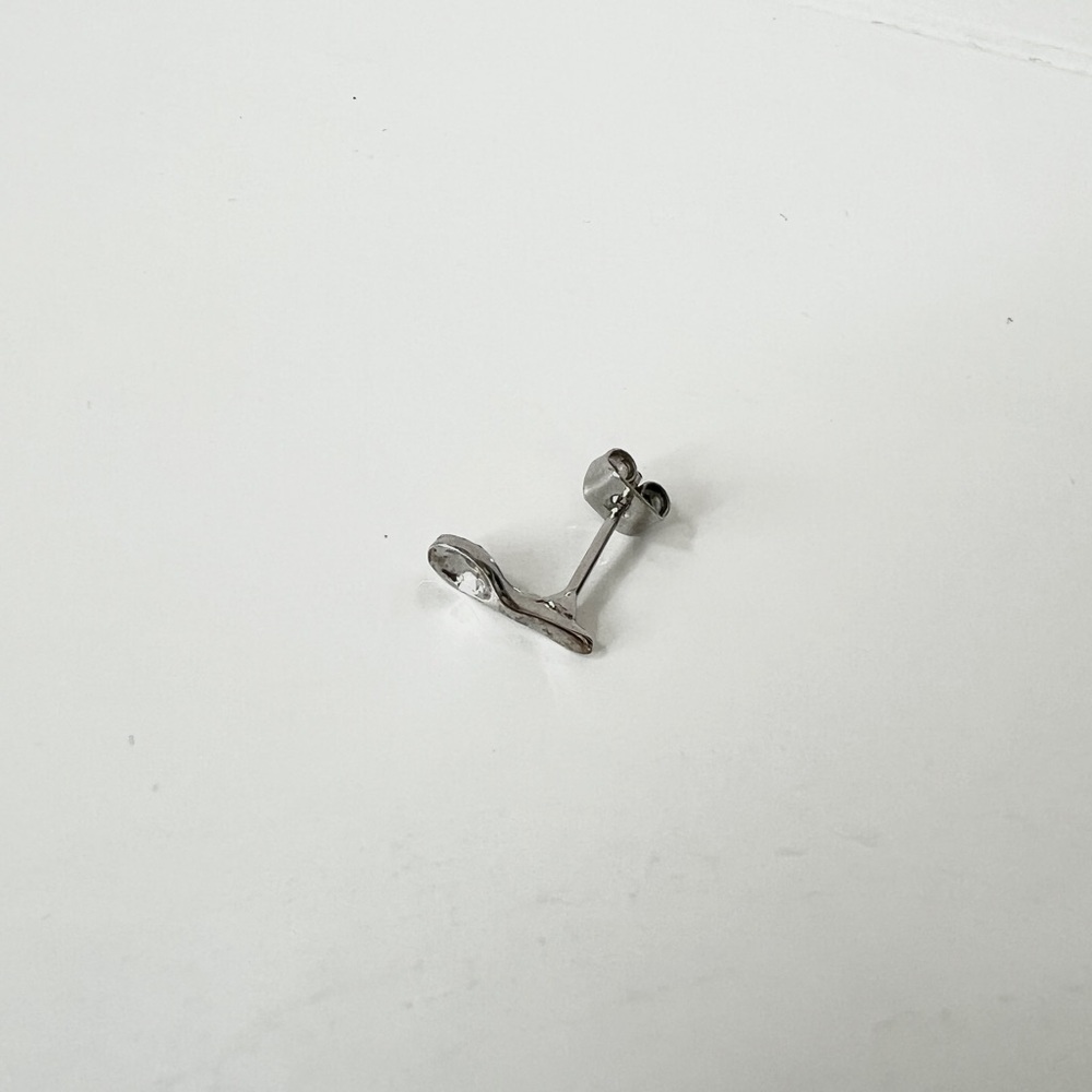 Tiny Spoon Stud Single Earring - image 3